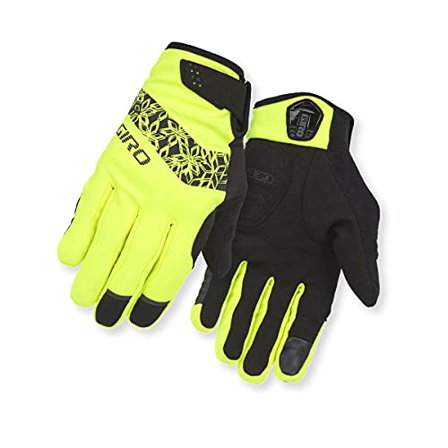 Gants de vélo hiver Giro Candela femme gant long jaune thermique