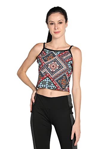 Image of CHKOKKO Women's Polyester Regular Fit Crop Top