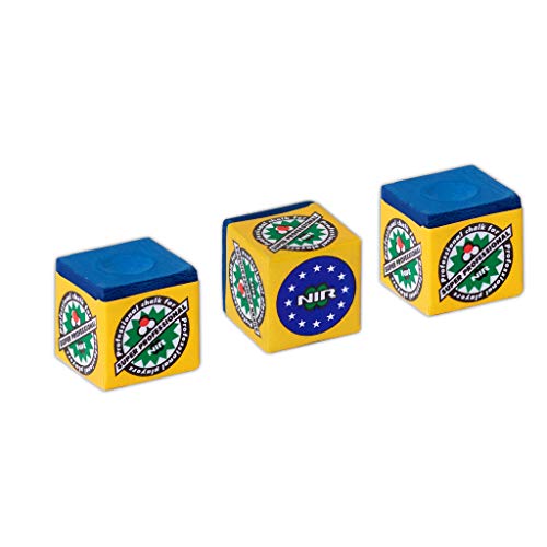3 Pcs Of Longoni Nir Super Professional Pool Cue Billiard Chalk - Blue #TOP5