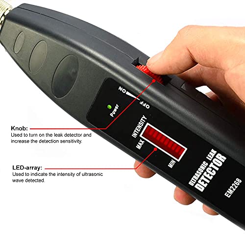 Allsun Pro Ultrasonic Leak Detector Transmitter Hvac Automotive Electronic Stethoscope Engine Diagnostic Machine Noise Monitor 36-44Khz Air Gas Water Dust Leak Pressure Vacuum Tool thumb #2