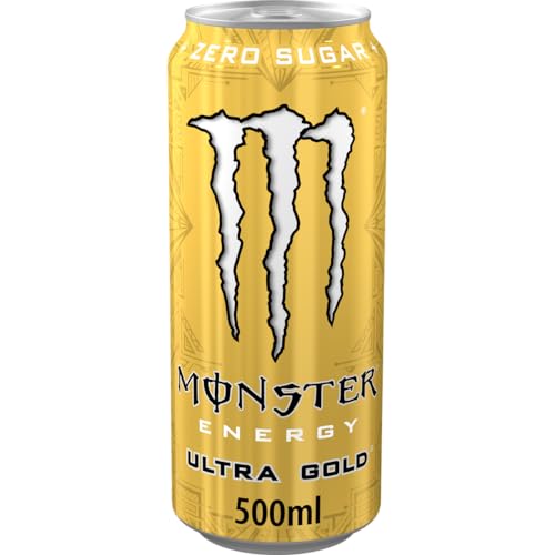 Image of Monster Energy Ultra Gold Carbonated Energy Drink | L-Carnitine + Taurine + Zero Sugar, 16.91 fl oz ℮ 500 ml