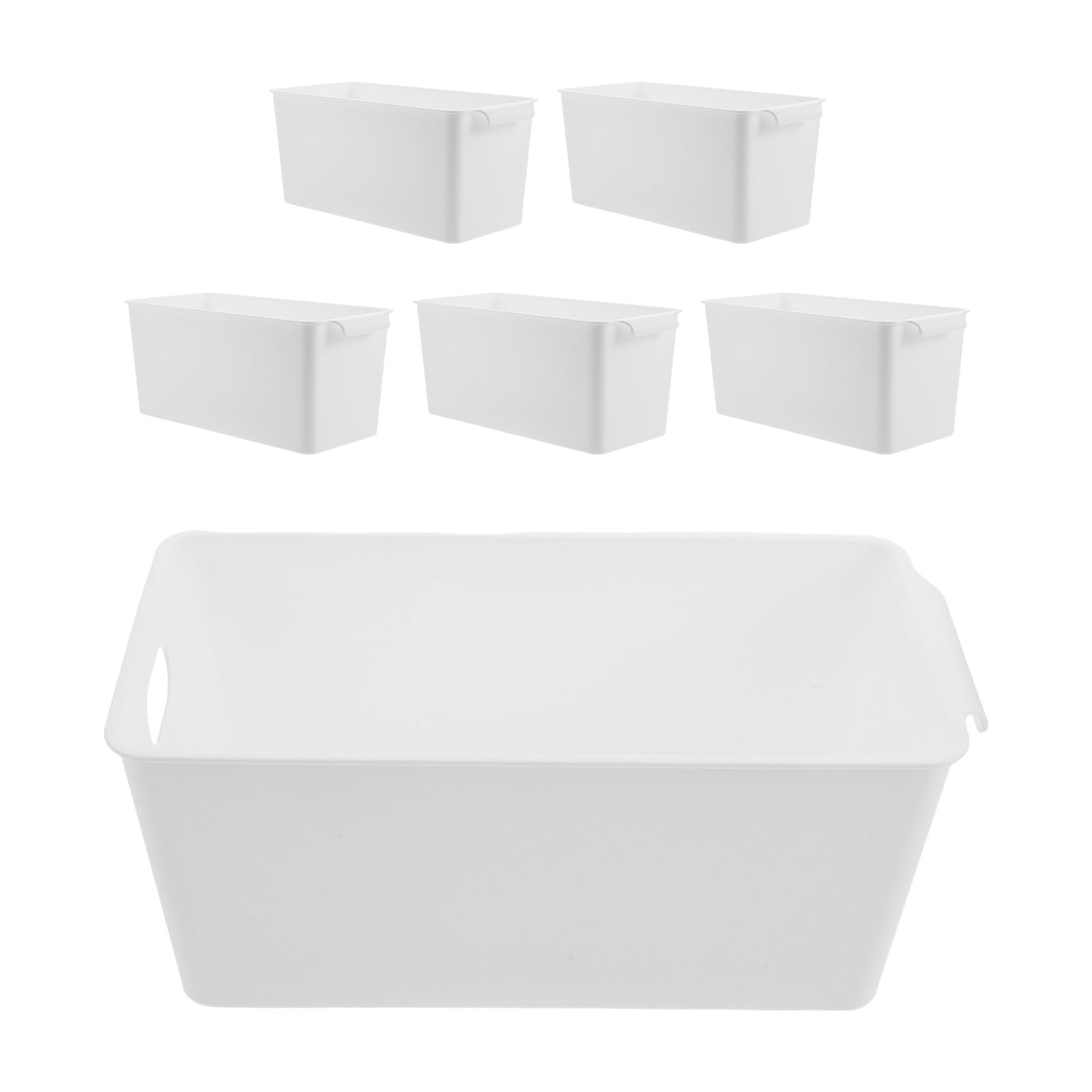 Organiseur plastique blanc polyvalent pour optimiser le rangement du bureau et de la cuisine