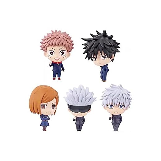 Akazan 6 bitar/parti Japansk tecknad film 10 cm Jujitsu Kaisen Q Action Karaktär Mäns kollektion Limited Edition Leksak Modell Figur Otaku Favorit Statisk Staty Speldekoration