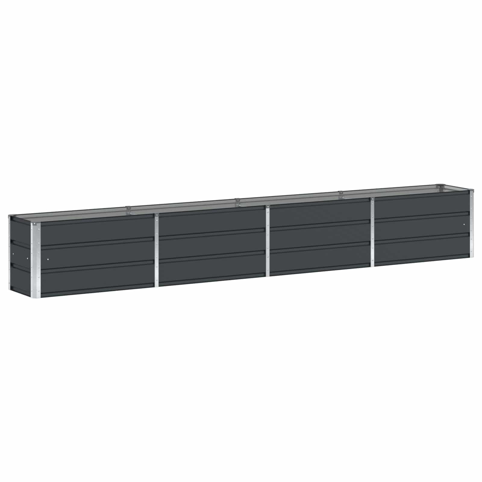 Jardinière de jardin design anthracite en acier durable haut de gamme