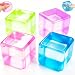 4 Pack Ice Cube Squishy Fidget Toys, Slow Rising Sensory Stress Cubes for Anxiety Relief, Soft Squeeze Desk Toys for Adults Kids Teens, Assorted Colors Cube Squishies
