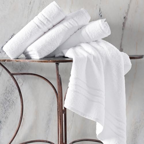 Hawmam Linen SN550BT04 White Bath Towels 4 Pack 27 X 54 Inches 100% Turkish Cotton Soft Lightweight And Highly Absorbent Quick Drying Towels thumb #1
