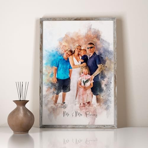 Nazenti Watercolor Couple Portrait From Photo thumb #3