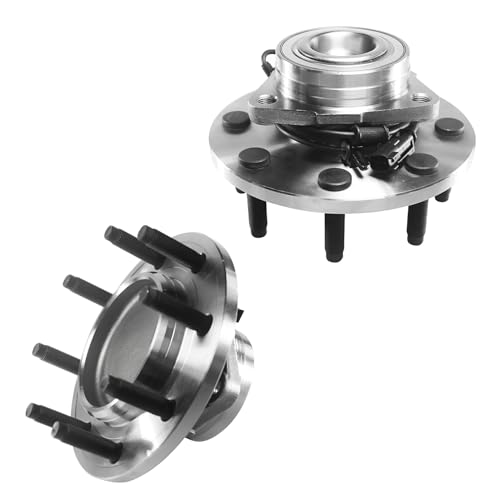 Image of Detroit Axle - RWD Front Wheel Bearing Hubs for 2006 2007 2008 Dodge Ram 2500 3500, 2 Wheel Bearing and Hubs Assembly Replacement Pair Hubs