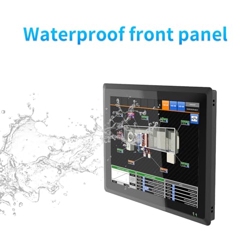 Image of 10.4 inch Industrial Fanless Panel PC, Touch Screen Panel Computer, Power-on Auto-Start, 2xLAN, HDMI, 6xUSB, 2xRS485, 4xRS232, 8*GPIO (I5-1235U No RAM No Storage No System)