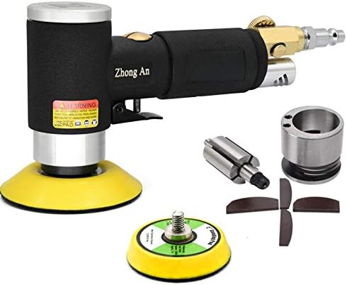 2 3-inch Mini Orbital Sander da sander Air Dual Action Sander Air Polisher Super Smooth and Swirl Freely for Auto Body Work (BLACK)