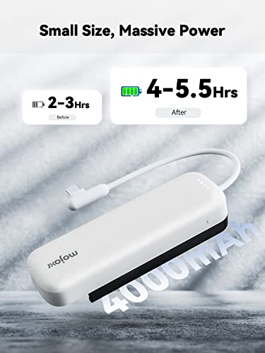 Mojoxr 4000Mah Battery Pack Accessories Compatible With Quest 2, Rechargeable Power Bank Extended 2Hrs Extra Playtime, Fit For The Quest 2 Soft&Elite Strap And Most 3Rd-Party Head Strap #TOP1