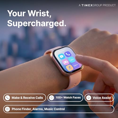 Image of TIMEX iConnect Arc+ 2.01 inch(5.1cm) IPS Display with BT Calling Smartwatch for Unisex - TWIXW1601T