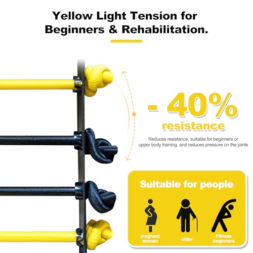 Primemach Yellow Light Cord(2-Pack) Compatible With Select Aeropilates Reformers|Low Resistance Replacement Cord For Pilates Reformer Machines – Durable, Easy-Install & Smooth Performance - 2
