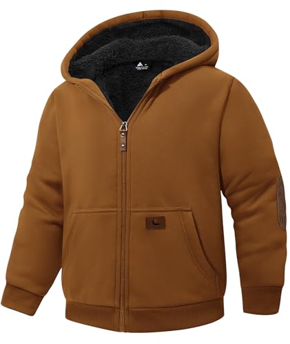Image of SWISSWELL Boys Fleece Hoodie Kids Hooded Jacket Zip Up Warm Winter Coat