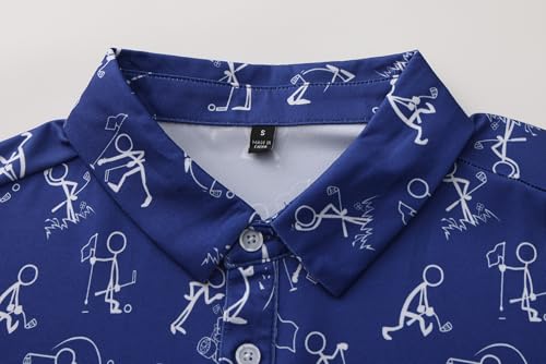 Men's Golf Polo Shirts Funny Golf Shirts for Men Performance Moisture Wicking Quick Dry Athletic Short Sleeve Shirts4