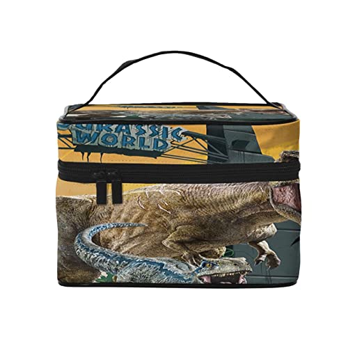恐竜の楽園 化粧ボックス 化粧品収納箱 大容量 人気 おしゃれぶた 可愛い かわいい メイクポーチ コスメポーチ 持ち運び バニティーケース 機能的 仕切り 旅行用 出張用 コスメティックバッグ