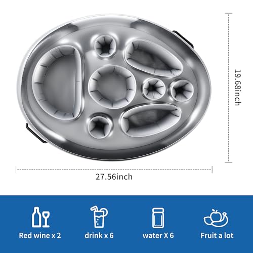 Porte-Gobelet Gonflable Flottant 2 en 1-8 Trous Porte-Gobelet de Piscine Gonflable pour Les Fêtes de Piscine D'été Floating Bar – Image 3