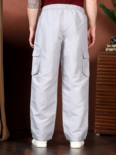Image of KOTTY Men's Urban Style Relaxed Cargo Pants with Stylish Pockets and All-Day Comfort