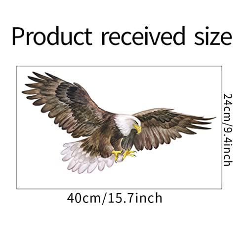 Boodecal Watercolor Painting Cool Wild Bald Eagle America Bird Wall Stickers Removable Wall Decals Peel And Stick Wall Art Decorations Home Decor For Kid Nursery Baby Bedroom Living Room Playing Room Murals 14.9 In X 7.8 In #TOP5