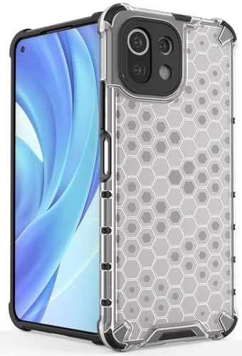 Image of Prime Retail Hard PC Back Case Cover for Mi 11 Lite NE 5G Anti Slip Ultra Thin Shockproof Reinforced Corners (Transparent)