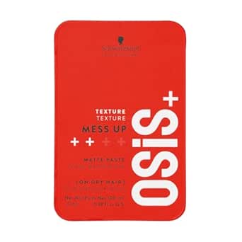 Schwarzkopf OSiS+ Mess Up Matte Paste, Medium Hold Matte Finish, Dry Texture Effect, Long Lasting Mouldable Grip 100mL ( Packaging May Vary )