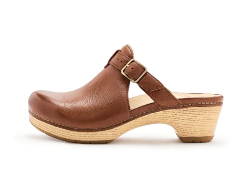 Image of Dansko Leandra Women's Clog with Cushioned Footbed - Slip-On Shoe with Breathable Suede Socklining, Rubber Outsole