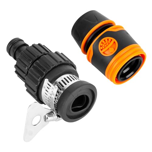 Adaptador Universal para Grifo de Jardín - Juego de Conectores para Manguera Con 14-24 mm de Diámetro y Conector de Tubo