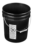 Black 5 Gallon Bucket; Heavy Duty 90 mill.