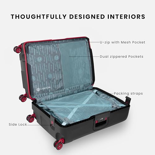 Image of Carlton Vault | Cabin Trolley Bag, 55 Cm Small Hardsided Luggage | 8 Wheels, TSA Lock | Polypropylene | Premium Suitcase for Travel | 5 Year International Warranty | Grey