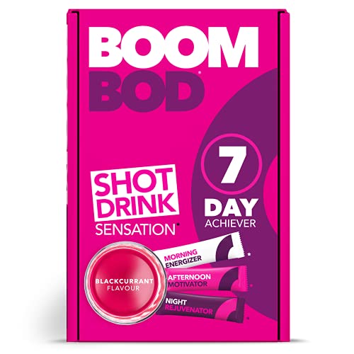 Boombod Diet Shot Drink, 21 Sachets – Blackcurrant Flavor – Metabolism Support Drink – Limit Cravings - Gluten, Dairy, Sugar Free - 10 Calorie Sachets – Glucomannan