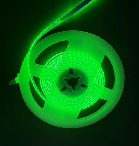 Image of Kumax DC5v RGB LED Strip Lighting,5mm Width 6.6ft /2m Night Light, 576LEDs /M Uniform Glow COB Bendable Tape Light, Cutting Designed Rope Light, Flexible Counter Light for Bedroom, Cabinet (RGB)