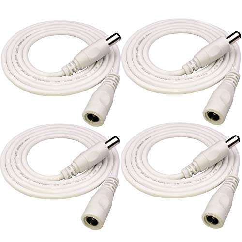4X 2m DC-Netzteil-Verlängerungskabel,5.5mm x2.1mm DC Verlängerung Verbinder Draht für WLAN Router,CCTV-Überwachungskameras,Auto,Monitore-Ip
