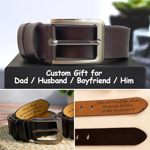 Custom Belts for Men - Now You'll Always Think of Me When You Take Your Pants off - Gift for Husband, Boyfriend, Men, Him4
