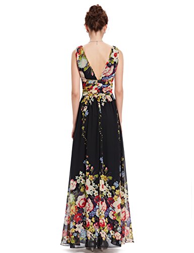 Ever-Pretty Womens Bridesmaid Dress V-Neck Sleeveless A Line Chiffon Floor Length Formal Dress 090162