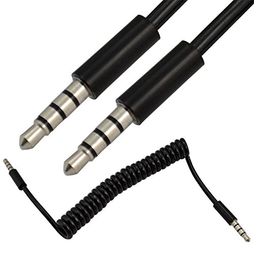 Cable auxiliar SinLoon Jack 3.5mm macho a macho 1 m negro miniatura 4