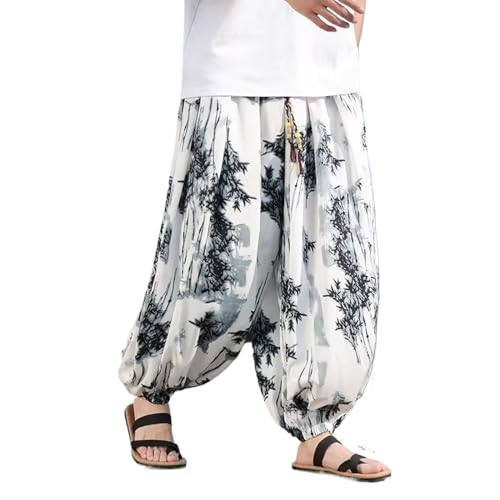 Pantalon sarouel imprimé homme amples jambes larges style hip-hop unique