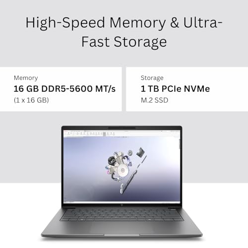 Image of HP Ultra 7 255H / 16 GB DDR5 RAM / 1 TB SSD /Windows 11 Pro /5 MP IR AI Camera / 14.0 inch AG WUXGA /Intel Wi-Fi 7 BE201 (2x2) and Bluetooth 5.4 /Fingerprint Reader (C1JN5PT)