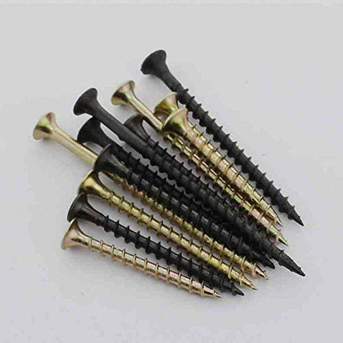 Tornillos autorroscantes M4 x 30 mm cabeza plana Phillips negro zinc 100 pcs miniatura 1
