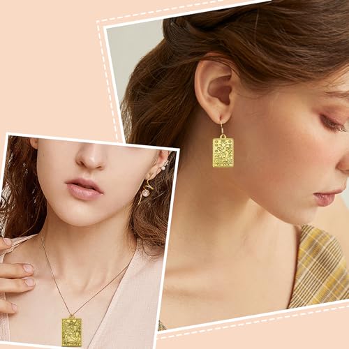 Colgantes rectangulares CHGCRAFT en aleación resistente, plata y oro antiguo 6