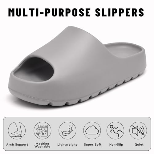 Image of Jaeynow Cloud Slides for Women,Unisex EVA Soft Recovery Slides,Thick Sole Open Toe Mens Pillow Slides Shower Shoes Outdoor&Indoor House Slippers
