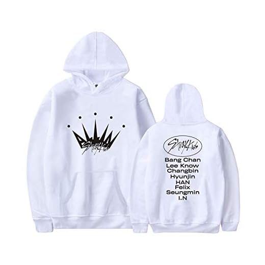 Xkpopfans Stray Kids Hoodie New Album ALL IN Support Pullover Bangchan Hyunjin Sweatshirt White