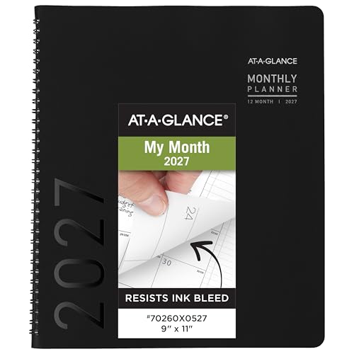 AT-A-GLANCE 2027 Planner Monthly 9 x 11 Contemporary Black (70260X0527)