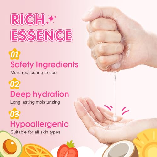 image for KONEUK 14 Pack Fruit Face Masks Skincare for Kids, Sheet Hydrating Fac