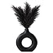 Produktbild Kingbar Keramik Donut Vase Schwarz, Handmade Runde Vase Für Pampasgras, Boho Vase Matt Für Blumenvase Für Home Office Dekor, L