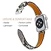 OULUCCI Compatible for Apple Watch Band 42mm 44mm 45mm, 2021 Fashion Genuine Leather Replacement iWatch Wristband Strap with Metal Buckle for iWatch Series 7 6 SE 5 4 3 2 1, Slim