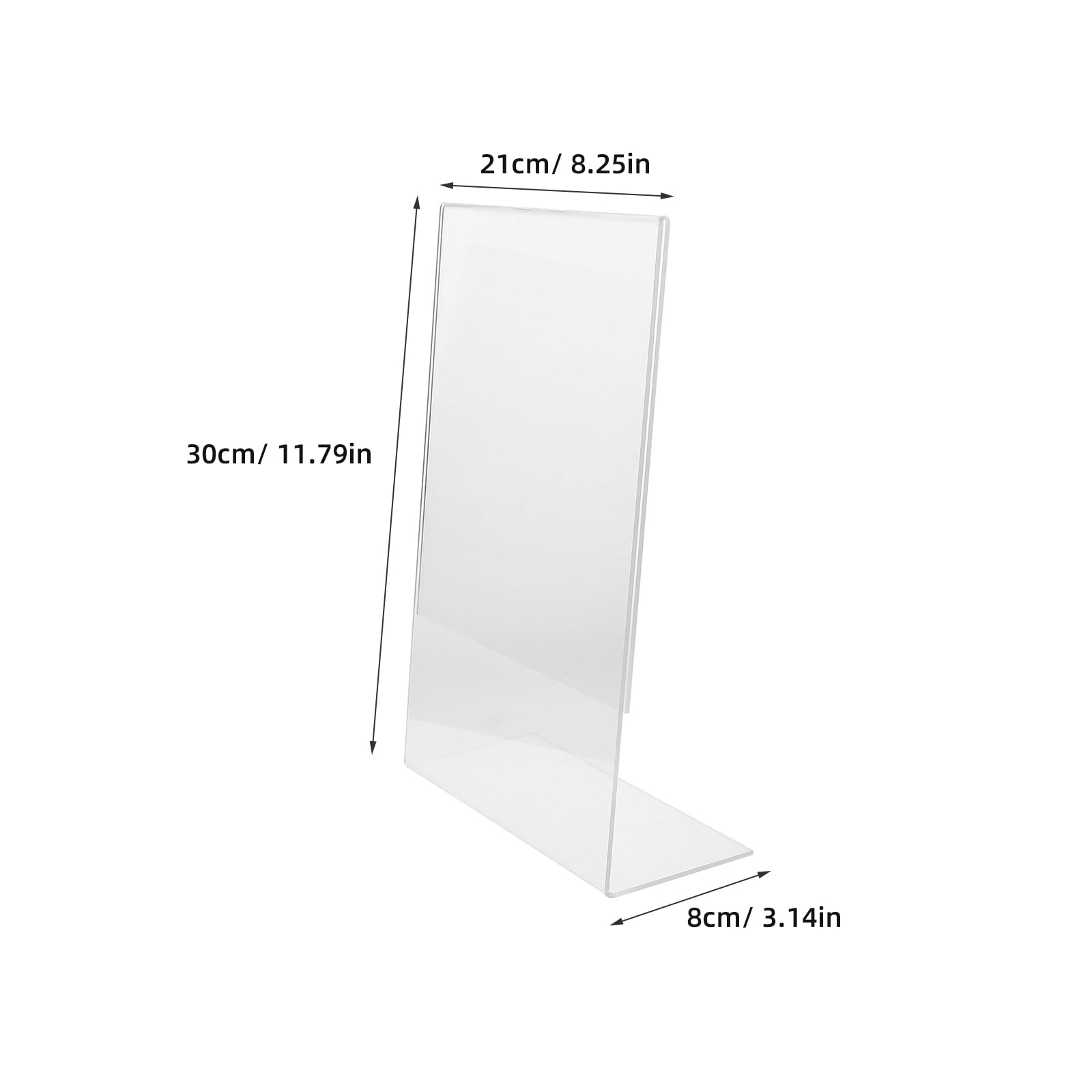 NUOBESTY Acrylic Tilted Display Board Clear Slant Holder Slope Back Sign Stand for Menu Poster Brochure Leaflet - Image 2