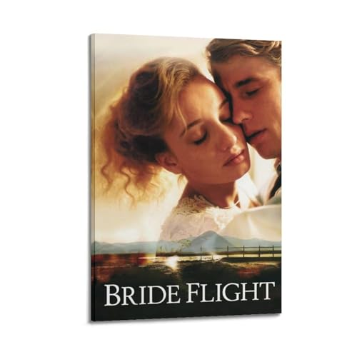 RTWEGRYRHKK Impression sur toile « Bride Flight1 » - Décoration murale décorative - Style vintage - Pour salon, chambre à coucher, 50 x 75 cm - Style cadre