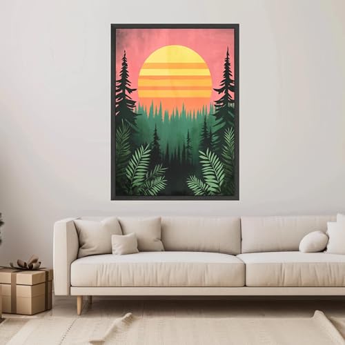 Tableau paysage naturel 80x120cm pour habiller un grand mur vide et apporter de la chaleur - 4