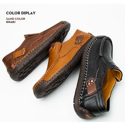 Men's Handmade Genuine Leather Slip-On Loafers, Men's Driving Shoes Casual Slip on Loafers Shoes Walking Moccasins Shoe s3