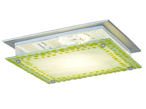 Springdale STH15124LED Lennon Fused Glass Flush Mount, Silver